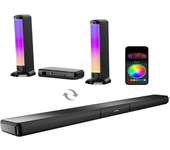 ÚLTIMO Apollo S70 180W Barra de Sonido Desmontable de Iluminación de 5.0 Canales Bluetooth Barra de Sonido 5 Potentes Co