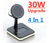 Lámpara de Carga Inalámbrica Magnética 4 en 1 de 30W para iPhone 12 13 14 Pro Max Mini Apple Watch Airpods Estación de C