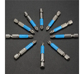 Juego de 10 puntas de destornillador PH2 de 50 mm anti deslizamiento y magnética para destornillador eléctrico