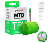 Cámara interna de bicicleta MTB ultraligera CYCLAMI de 26 27.5 29 pulgadas de material TPU con válvula francesa de 45 mm