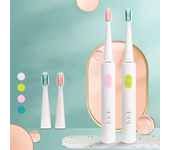 Cepillo de dientes eléctrico BORUI IPX7 de batería con 3 modos y 3 cabezales de cepillo Productos para la higiene bucal