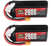 Batería ZOP Power 7.4V 2800mAh 25C 2S LiPo con conector XT30 para dron RC