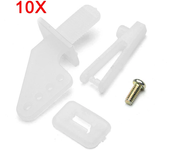 Conjunto de servo de timón 10X con tornillo de sujeción de 1 mm para aviones RC