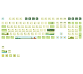 AKKO Pudín Teclas Perfil ASA PBT+PC Juego de Teclas para Teclado Mecánico Accesorios Universales para 108 87 Teclas
