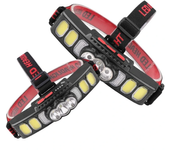 Linterna frontal recargable por USB con LED XPE COB, luz roja, sensor de movimiento, ligera para correr, equipamiento de