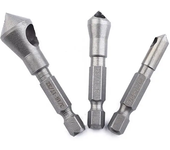 Broca Avellanadora de 3 piezas Drillpro HSS Broca para Desbarbar Herramienta de Carpintería en Madera y Metal