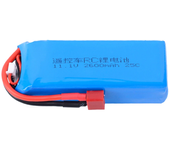 Batería LiPo de 11.1V 2600mAh 25C 3S con conector en T para coche de control remoto MJX 16207/16208/16209.