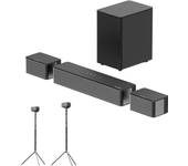 ULTIMEA Poseidón D50 5.1CH Barra de sonido con soportes Steady 300,6 altavoces de alto rendimiento,sonido envolvente Bas