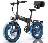 [EU Direct] Bicicleta eléctrica Ridstar H20 PRO Batería de 48V 23AH 1000W*2 Motores duales Llantas de 20 pulgadas 70-90K