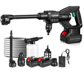 Batería de 5.0Ah 60bar/870psi 6 en 1 Lavadora de Alta Presión Inalámbrica AUTSOME para Coche, Casa, Jardín, Patio, Limpi