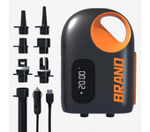 Bomba de aire inflable y desinflable de 20PSI con batería de 12000mah para SUP eléctrico con luz LED de coche de 12V par