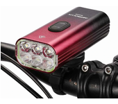 Faros para bicicleta Astrolux® BS06 con una luminosidad de 2000 lúmenes, 6 grandes perlas LED, una batería de 10000 mAh,