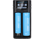 Astrolux® VC02 Cargador de batería inteligente LCD de 2 ranuras Tipo-C 2A Carga rápida Carga mixta de 1.2V Ni-MH/Ni-CD A