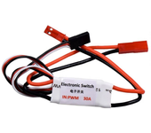 Módulo de interruptor electrónico de 30A 3.7V-27V 1S-6S con luz LED para aviones RC FPV