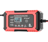 RJTianye Cargador Inteligente de Pulso de 12V 8A 4ah-150ah 110-230V AC para Baterías de Automóviles y Motocicletas Carga