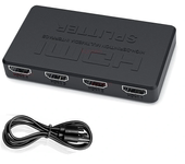 Divisor de HDMI 4K 1x4 Distribuidor de HDMI Divisor 1 en 4 Amplificador Convertidor de Video para PC Portátil TV Monitor