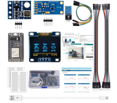 Kit de estación meteorológica AOQDQDQD® ESP8266 con sensor de temperatura, humedad, presión atmosférica y luz, pantalla