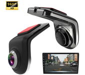 Cámara de tablero con visión nocturna HD 1080P que graba la parte delantera del parabrisas del coche, Sistema de Asisten