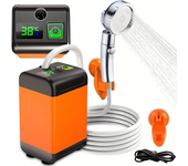 Ducha eléctrica portátil para camping IPRee,bomba de ducha impermeable IPX7 de 6000/7800mAh con pantalla digital de temp