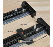Gauges de marcado en forma de T métrica de pulgadas,regla de aluminio de doble línea de 6 14 pulgadas,herramienta de tra