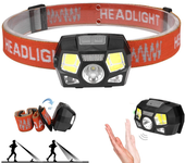 Linterna frontal con sensor de inducción XPE + COB + LED de 800 lúmenes y 5 modos, resistente al agua IP65, para ciclism