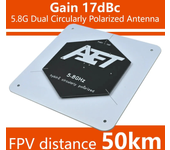 Antena direccional polarizada circular FPV AET de 5.8GHz y 17dBi para avión de dron RC de largo alcance