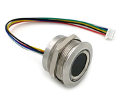 Módulo de sensor de huellas dactilares capacitivo R503, escáner circular redondo, indicador LED de anillo bicolor, contr