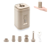 Mini Bomba de Aire Eléctrica con Luces, Compresor de Aire Inalámbrico Inflador/Desinflador para Equipos de Camping en In