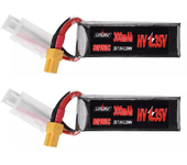 Batería Lipo URUAV 7.6V 300mAh 80C/160C 2S HV 4.35V de 2 piezas con conector XT30 para quadcopter BETAFPV Whoop