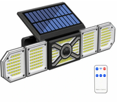 Potentes luces solares exteriores lámpara de foco de 244 LED energía solar a prueba de agua para decoración de paredes d