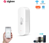Sensor de temperatura y humedad Tuya Smart ZB Sensor de automatización del hogar inalámbrico que funciona con Alexa y Go