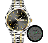 Relojes para hombres AIYISHI,marca de lujo,reloj de negocios luminoso y resistente al agua,reloj de cuarzo con correa de