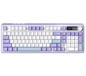 Ajazz AK980 Teclado Mecánico Inalámbrico de Tres Modos con Pantalla 97 Teclas + Perilla de Volumen Interruptor Intercamb