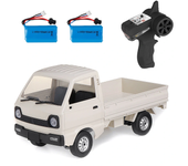 Camión militar de 2.4G 2WD WPL D12 a escala 1/10, modelo de vehículo todoterreno RC para coche juguete con varias baterí