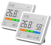 2pcs. Xiaomi DUKA Atuman TH1 Termómetro de Humedad LCD Digital Higrómetro Sensor Estación Meteorológica Reloj Uso Domést