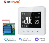 Termostato inteligente WiFi ZigBe de Tuya Baja Potencia Batería Agua Caldera de gas Controlador de temperatura Trabaja c