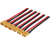 3 pares de enchufes macho XT60 de 12AWG y cable de silicona de 12 cm