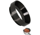 Anillo dosificador de café de aluminio universal para máquinas de espresso 51/54/58MM Color negro Diseño anti-polvo Perf