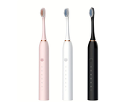 Cepillo de dientes eléctrico ultrasónico con carga USB para adultos y niños,cerdas suaves,kit de cepillo portátil e impe