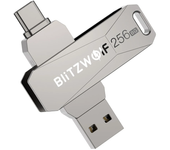 BlitzWolf BW-UPC2 256GB Disco USB 2 en 1 Unidad Flash Tipo-C USB3.0 Transmisión súper rápida Rotación de 360° Aleación d