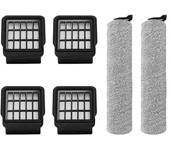 Kit de repuestos para aspiradora con 2 cepillos rodantes + 4 filtros HEPA de filtro de cepillo rodante para electrodomés
