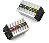 Convertidor de energía de onda sinusoidal pura AUTSOME 12V a 220V con pantalla LCD doble y 2 enchufes, múltiples funcion