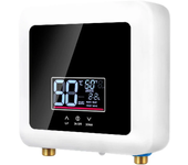 Calentador de agua instantáneo 220V 7500W Mini Calentador de agua eléctrico sin tanque montado en la pared con pantalla