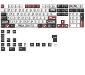 Conjunto de teclas Readson 129 Keys rojas y blancas de perfil OEM en PBT, con sublimación personalizada de teclas árabes