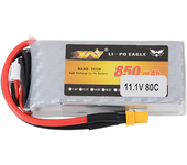 XW 11.1V 850mAh 80C 3S Batería LiPo con enchufe JST / XT30 / XT60 para RC Drone