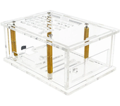 Caja de acrílico para Raspberry Pi 5 PCIe a placa adaptadoa M.2 con disipado de calo Diseño compacto Enfriamiento eficie