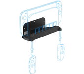 JYS JYS-NS2291 Organizador de pared universal para Nintendo Switch OLED Switch2 Almacenamiento seguro y que ahorra espac