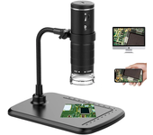 Microscopio digital inalámbrico 50X-1000X con cámara de inspección USB HD portátil y soporte flexible para teléfono y PC