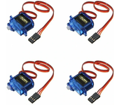 4PCS SG90 Mini Engranaje Micro Servo 9g Para Aviones RC y Helicópteros