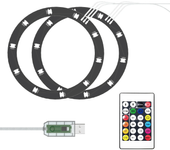 para PS5 Slim Host RGB Kit de tira de luz LED Accesorios de decoración ambiental Control mediante APP/USB/mando a distan